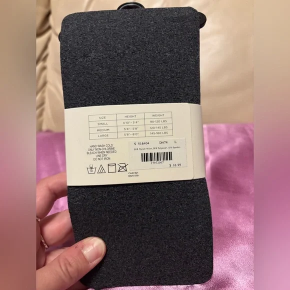 LOFT Outlet Charcoal Basic Opaque Tights - Picture 5 of 6